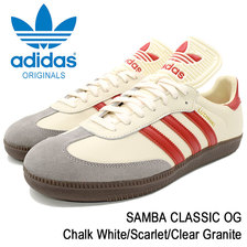 adidas SAMBA CLASSIC OG Chalk White/Scarlet/Clear Granite Originals CQ2216画像
