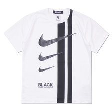 BLACK COMME des GARCONS &times; NIKE THREE SWOOSH TEE WHITE画像