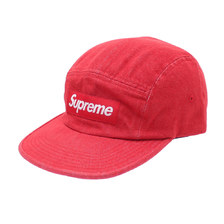 Supreme Denim Camp Cap RED画像