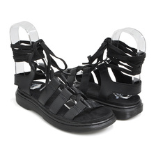 Dr.Martens KRISTINA GHILLIE SANDAL BLACK NEW OILY ILLUSION 24140001画像