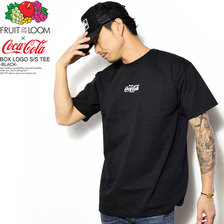 Fruit of the Loom &times; Coca-Col BOX LOGO S/S TEE -BLACK- 022-504CC36画像