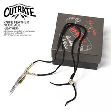 CUTRATE KNIFE FEATHER NECKLACE -LEATHER-画像