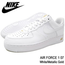 NIKE AIR FORCE 1 07 White/Metallic Gold AA4083-102画像