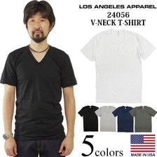 LOSANGELS APPAREL 24056 FINE JERSEY V-NECK T-SHIRT画像