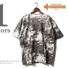 TOWN CRAFT LIFE柄 総柄 半袖スウェット TC18S006画像