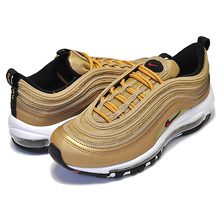 NIKE WMNS AIR MAX 97 OG QS metallic gold/varsity red 885691-700画像