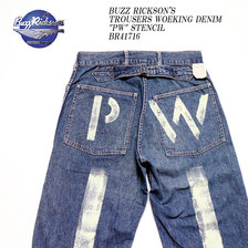 Buzz Rickson's TROUSERS WORKING DENIM "PW"STENCIL BR41716画像