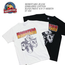 MOMOTARO JEANS ZINBABWE COTTON BAND PRINT S/S T-SHIRT 07-053画像