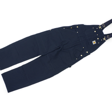 Carhartt R01 DUCK BIB OVERALL UNLINED DARK NAVY画像