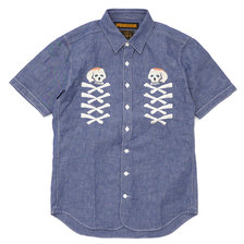 NEIGHBORHOOD CHAMBRAY/C-SHIRT.SS INDIGO 181BENH-SHM04画像