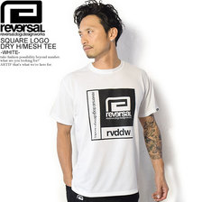 reversal SQUARE LOGO DRY H/MESH TEE -WHITE- RV18SS010画像