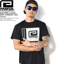 reversal SQUARE LOGO DRY H/MESH TEE -BLACK- RV18SS010画像