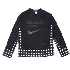 BLACK COMME des GARCONS &times; NIKE DOT SWOOSH L/S TEE BLACK画像