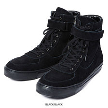 CHORD NUMBER EIGHT SUEDE ZIP SNEAKER BLACK-BLACK N8M1H5-AC11画像