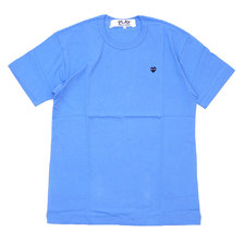 PLAY COMME des GARCONS MEN'S MINI HEART WAPPEN TEE BLUE画像