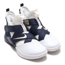 NIKE LEBRON SOLDIER XII SFG EP WHITE/WHITE-MIDNIGHT NAVY-MINERAL YELLOW AO4055-100画像