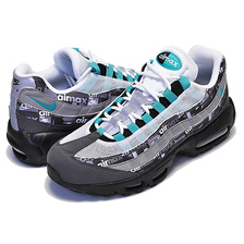 NIKE AIR MAX 95 PRNT "WE LOVE NIKE" black/clear jade-midium ash-dk AQ0925-001画像