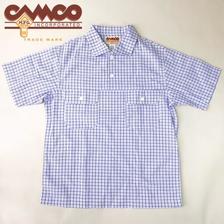 CAMCO シアサッカー 半袖 プルオーバー アーミーシャツ画像