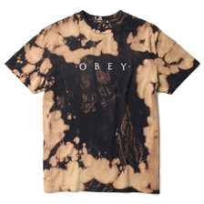 OBEY BLEACH TIE DYE TEE "NOVEL OBEY" (BLACK)画像