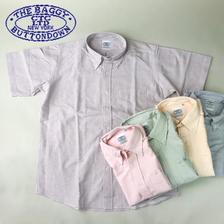 THE BAGGY 半袖 ストライプ カラー オックスフォードシャツ画像