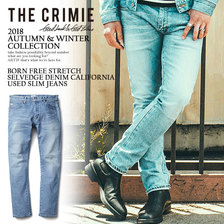 CRIMIE BORN FREE STRETCH SELVEDGE DENIM CALIFORNIA USED SLIM JEANS C1H5-BFPT-03画像