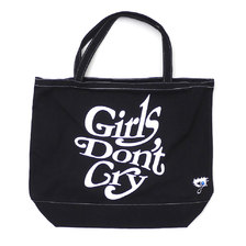 UNDERCOVER &times; VERDY GIRLS DON'T CRY TOTE BAG BLACK画像