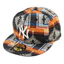 NEW ERA 59FIFTY ネイティブパターン ニューヨーク・ヤンキース ブラック &times; ホワイト 11557549画像