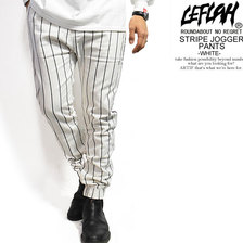 LEFLAH STRIPE JOGGER PANTS -WHITE-画像