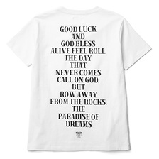 CRIMIE MESSAGE V NECK POCKET SHORT SLEEVE T-SHIRT (WHITE) C1H3-TE06画像