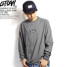 LEFLAH BOX LOGO EMB L/S TEE -CHARCOAL-画像