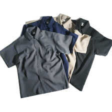 CALTOP #1000PLAIN 半袖 サテン シャツ画像