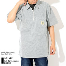 STUSSY Half Zip Seersucker S/S Shirt 111983画像
