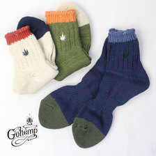 GOHEMP &times; ANONYMOUSISM EMB SLUB QUARTER SOCKS GHG0022GLL画像