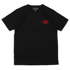 Bianca Chandon NYC Lips Pocket T-Shirt BLACK画像