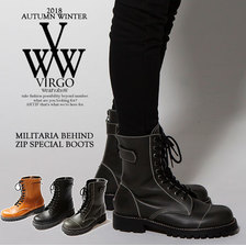 VIRGO MILITARIA BEHIND ZIP SPECIAL BOOTS VG-GD-557画像