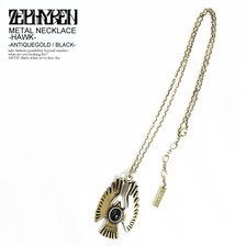 Zephyren METAL NECKLACE -HAWK- ANTIQUEGOLD/BLACK画像