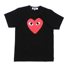 PLAY COMME des GARCONS LADY'S RED HEART PRINT TEE BLACK画像