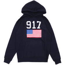Nine One Seven 917 USA Hooded Sweatshirt NAVY画像