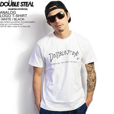 DOUBLE STEAL ANALOG LOGO T-SHIRT -WHITE/BLACK- 983-14030画像
