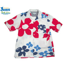 Surf Line HAWAII/Original Jams S/S G-POPLIN SHIRTS white x red x blue画像