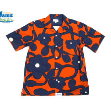 Surf Line HAWAII/Original Jams S/S G-POPLIN SHIRTS navy x orange画像
