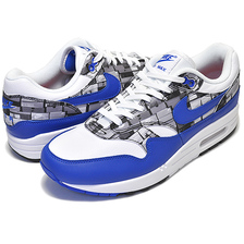 NIKE AIR MAX 1 PRNT "WE LOVE NIKE" white/game royal-neutral grey AQ0927-100画像
