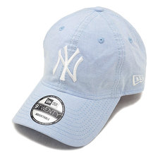 NEW ERA 9TWENTY クロスストラップ オックスフォード ニューヨーク・ヤンキース ブルー &times; ホワイト 11557484画像