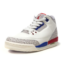 NIKE AIR JORDAN 3 RETRO BG "INTERNATIONAL FLIGHT" "MICHAEL JORDAN" "LIMITED EDITION for JORDAN BRAND" O.WHT/GRY/BLU/RED 398614-140画像