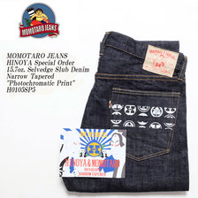 MOMOTARO JEANS HINOYA Special Order 15.7oz. Selvedge Slub Denim Narrow Tapered "Photochromatic Print" H0105SP5画像