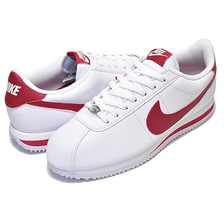 NIKE CORTEZ BASIC LEATHER wht/gym red 819719-101画像