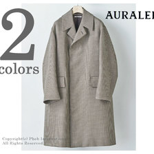 AURALEE DOUBLE FACE CHECK LONG COAT A8AC01BN画像