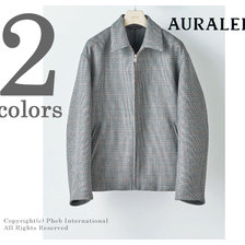 AURALEE DOUBLE FACE CHECK ZIP BLOUSON A8AB02BN画像