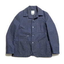 Soundman &times; HINOYA Special Order Coverall Jacket "Birmingham" Indigo Jazz Nep HBT O374-654M画像