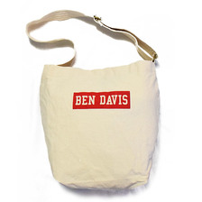 BEN DAVIS NEWSPAPER SHOULDER TOTE BAG -WHITE/RED- BDW-9190画像